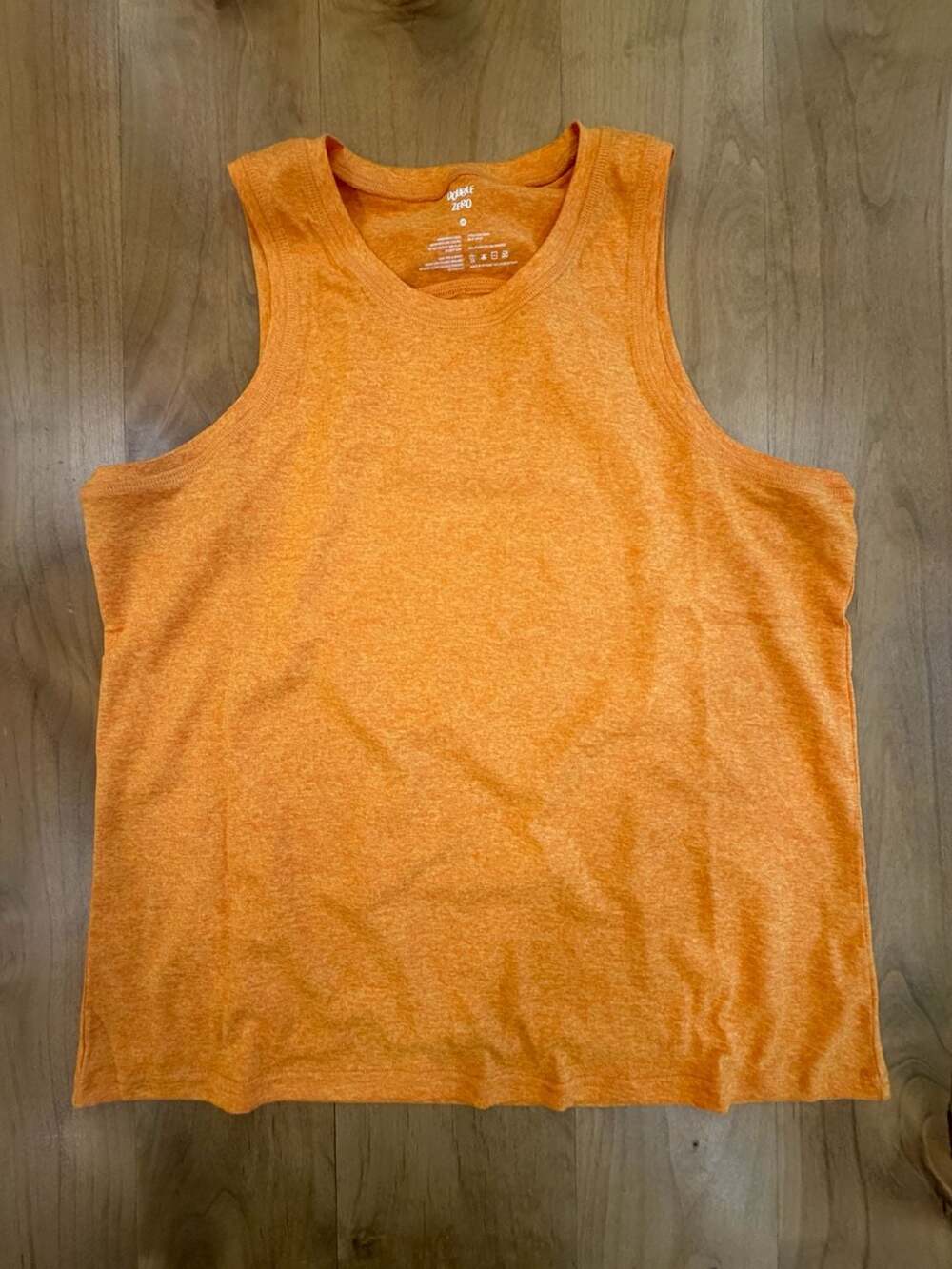 Double Zero Orange Space Dye Athletic Tank Top Style DZ22E869 Medium